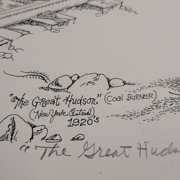 Paul Anthony Lee Vintage Train Art Print "The Great Hudson New York Central 1920 - Picture 12 of 14